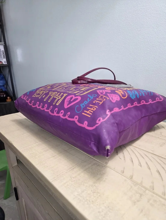 Coach Poppy Evie Tote from the vintage Poppy Collection, Multicolor, EUC - Picture 12 of 16